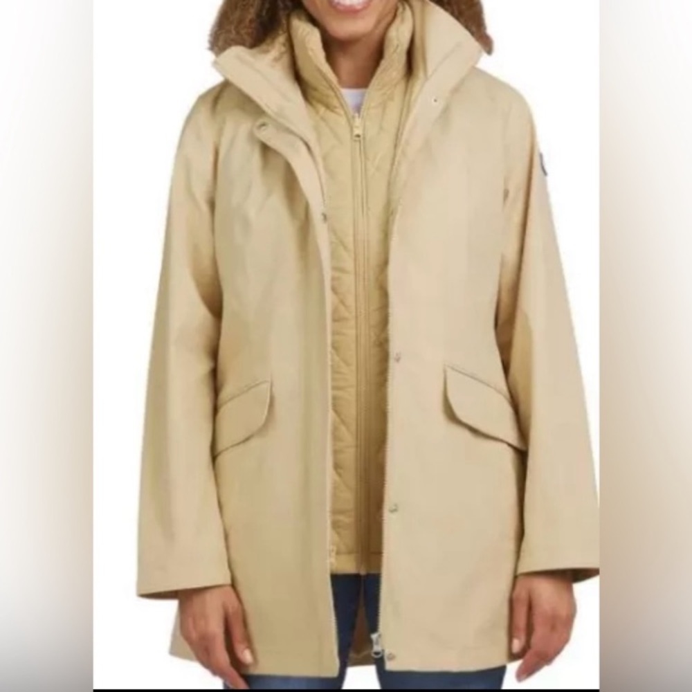 Lands' End Ladies' 3-in-1 Systems Jacket Color Tan NEW